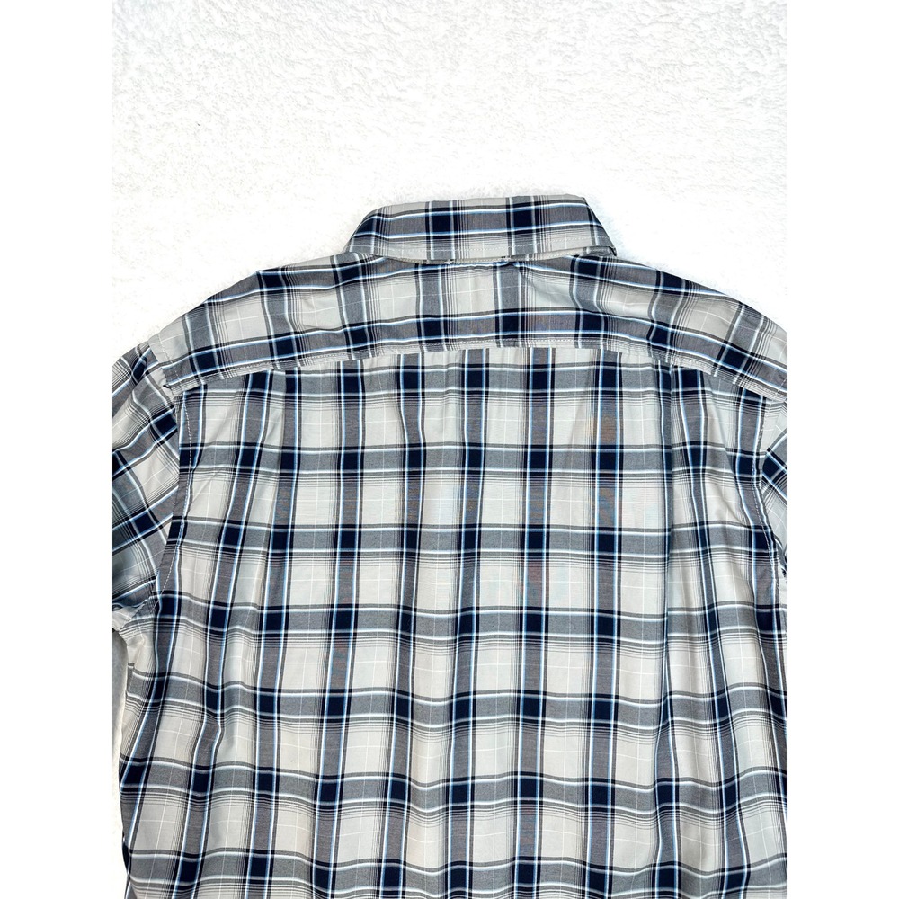 Eddie Bauer Shirt‎ Travex M classic blue plaid fishing outdoor gorpcore - Picture 8 of 11